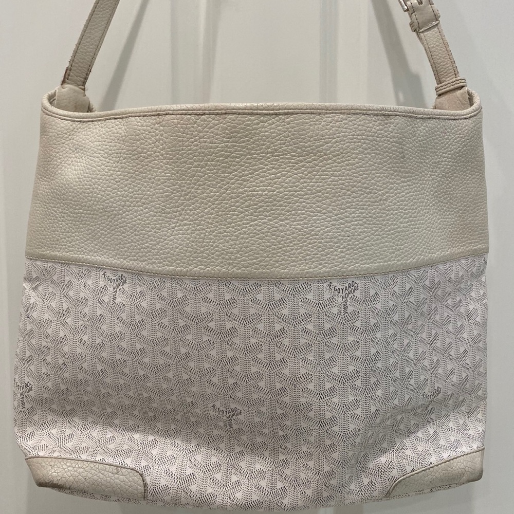 Goyard Grenadine White Leather Shoulder Bag